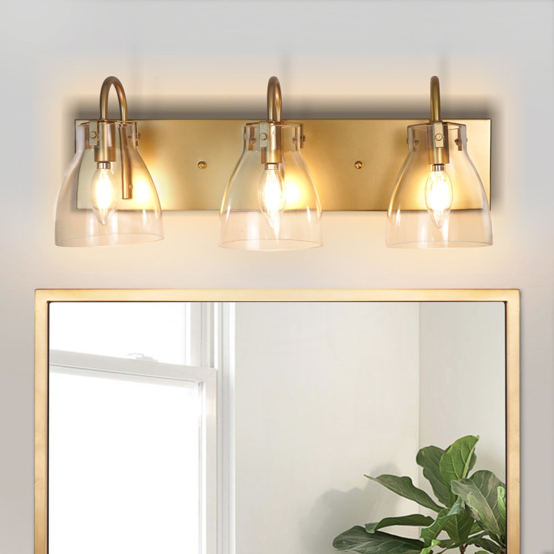 Everly Quinn Elbie 3 - Light Dimmable Vanity Light 21.8In Bathroom ...